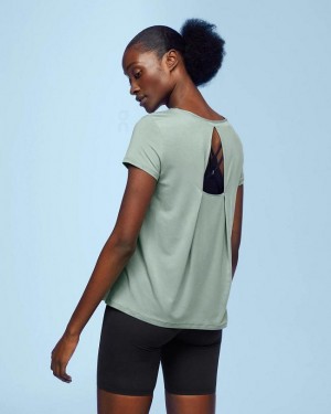 Camiseta On Cloud Active-T Breathe Mujer Green | UY_ON8711