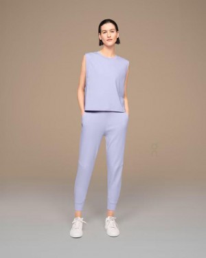 Camiseta sin Manga On Cloud Focus Crop Mujer Purple | UY_ON8929